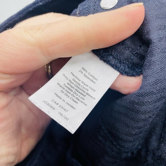 Talbots Petite Womens Size 2P High Waist Straight Leg Corduroy Pants in Blue 277 - Picture 8 of 8